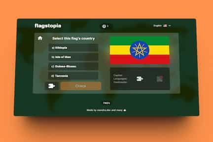 Captura de pantalla del proyecto Flagstopia